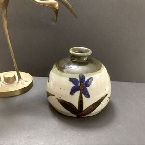 Vintage Studio Art Pottery Stoneware Bud Flower Vase